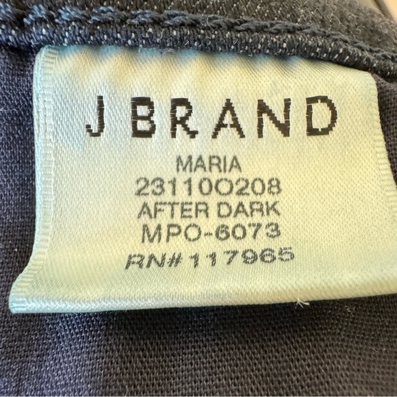NWOT J Brand Maria High Rise Jeans in After Dark (dark blue), size 29 - Picture 4 of 4